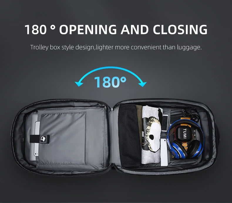 Cartmela Fenruien Laptop Backpack | Waterproof Travel Bag with USB Charging