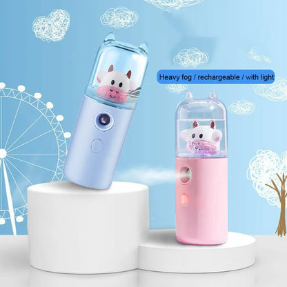 Cute Cow USB Nano Mist Sprayer & Humidifier for Skin Hydration