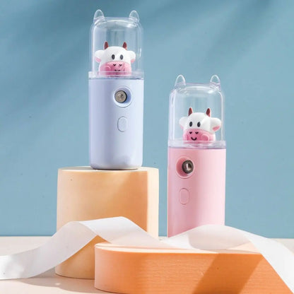 Cute Cow USB Nano Mist Sprayer & Humidifier for Skin Hydration