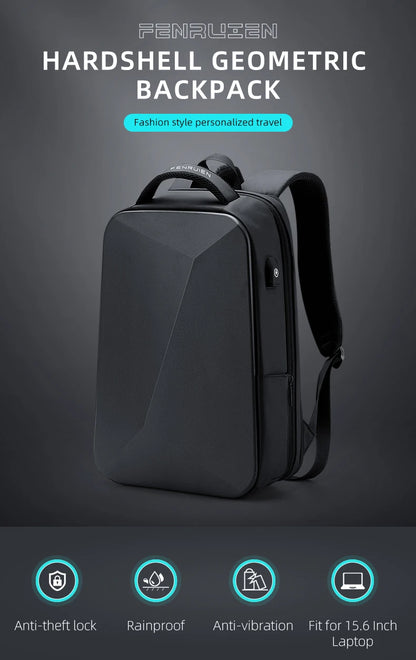 Cartmela Fenruien Laptop Backpack | Waterproof Travel Bag with USB Charging