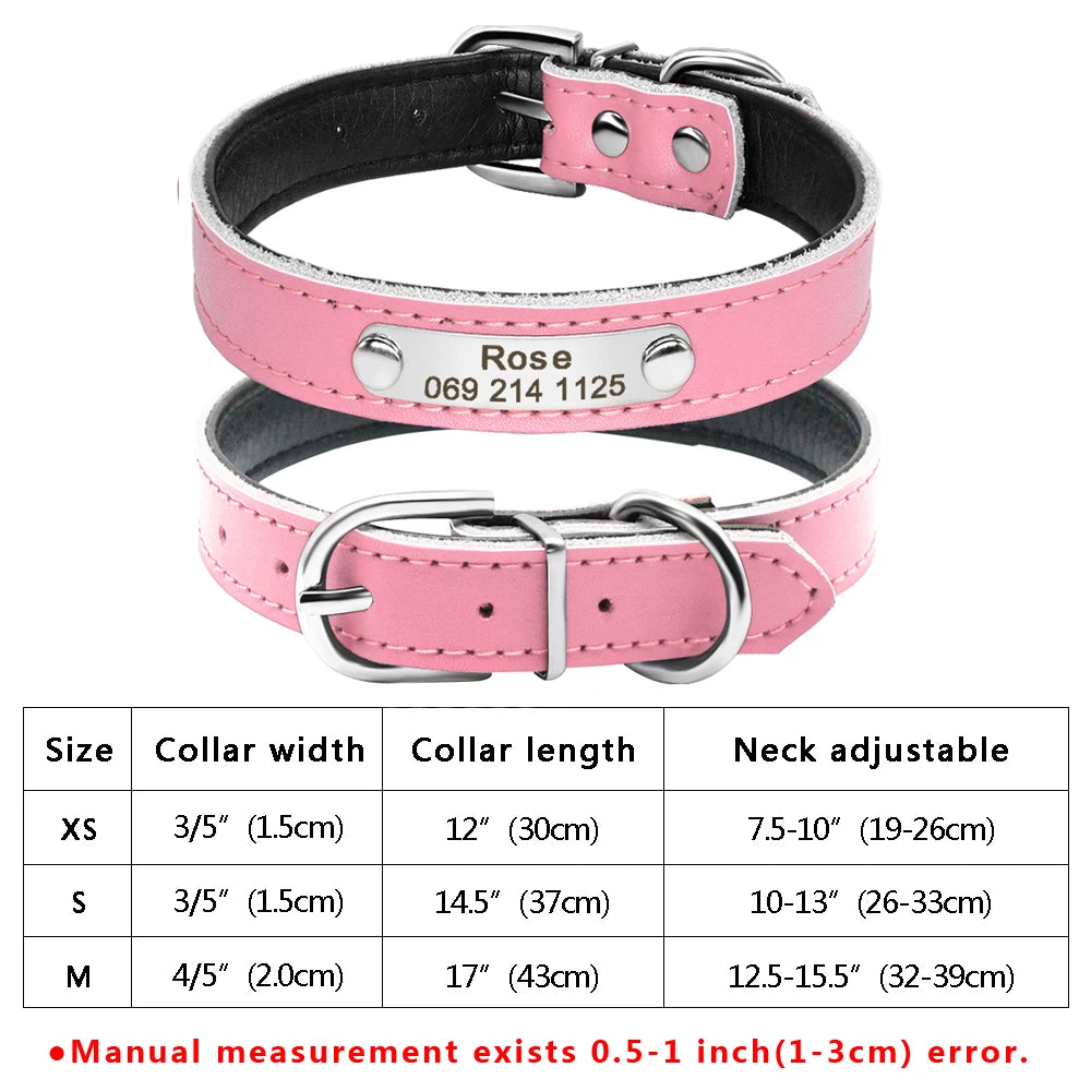 Custom Leather Pet Collar – Engraved Rhinestone Dog Collar