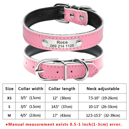 Custom Leather Pet Collar – Engraved Rhinestone Dog Collar