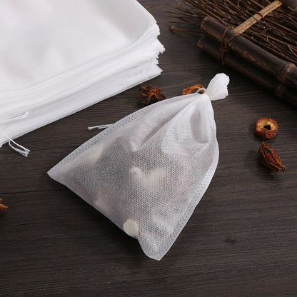 100 Pcs Disposable Tea Bags – Food Grade Non-Woven Infuser Bags