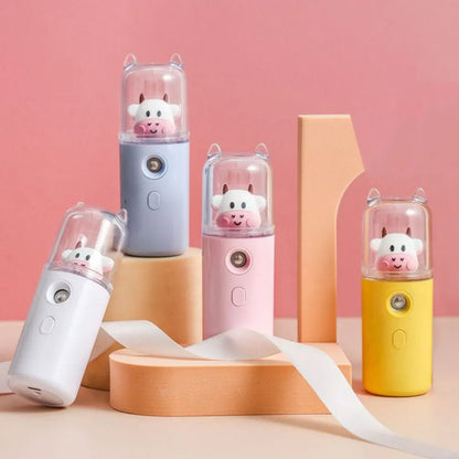 Cute Cow USB Nano Mist Sprayer & Humidifier for Skin Hydration