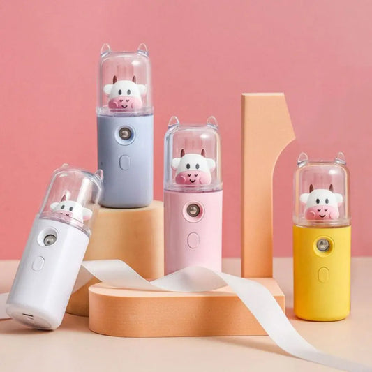 Cute Cow USB Nano Mist Sprayer & Humidifier for Skin Hydration