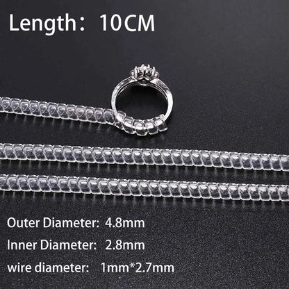 4pcs Ring Size Adjuster – Spiral Coil Guard for Loose Rings
