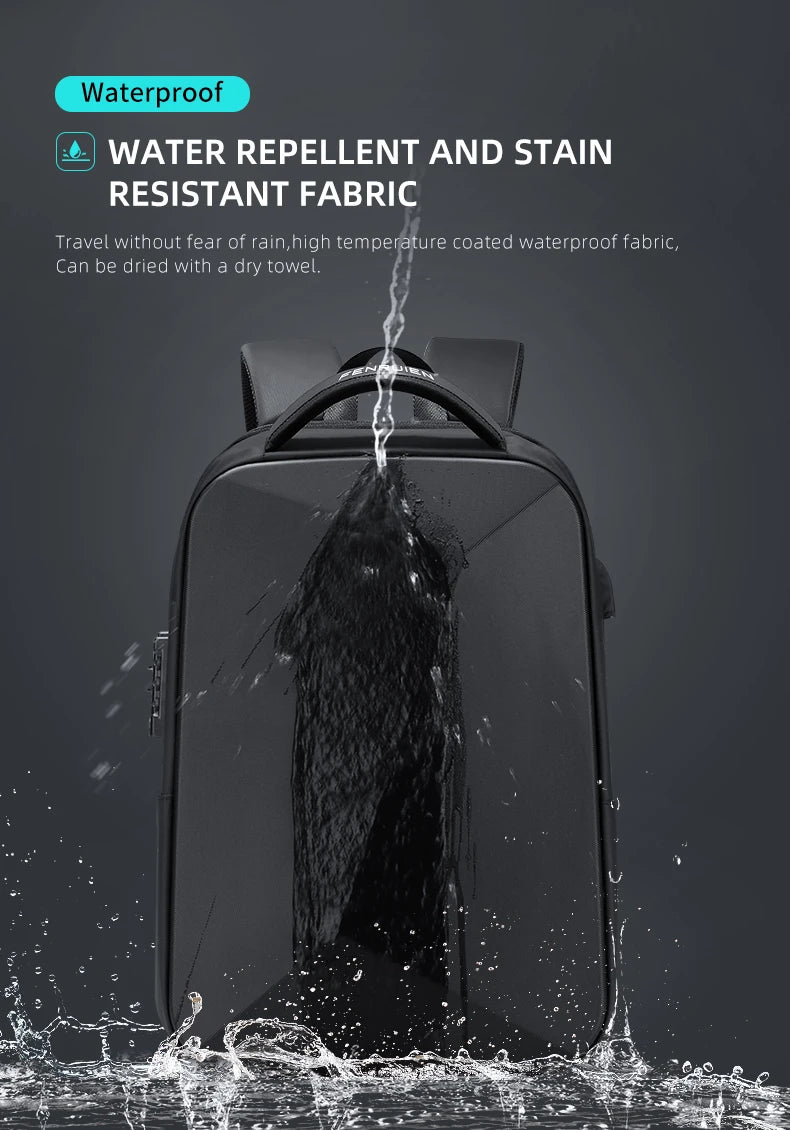 Cartmela Fenruien Laptop Backpack | Waterproof Travel Bag with USB Charging
