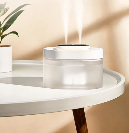 1L Double Nozzle LED Air Humidifier – Rechargeable Ultrasonic Diffuser