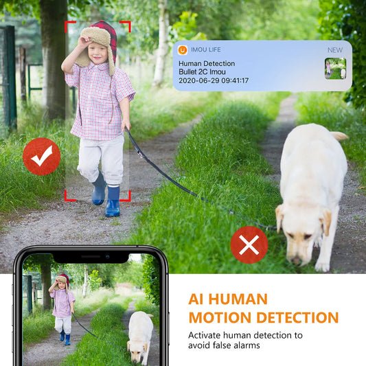 4MP Outdoor WiFi Bullet Camera – Weatherproof & AI Detection