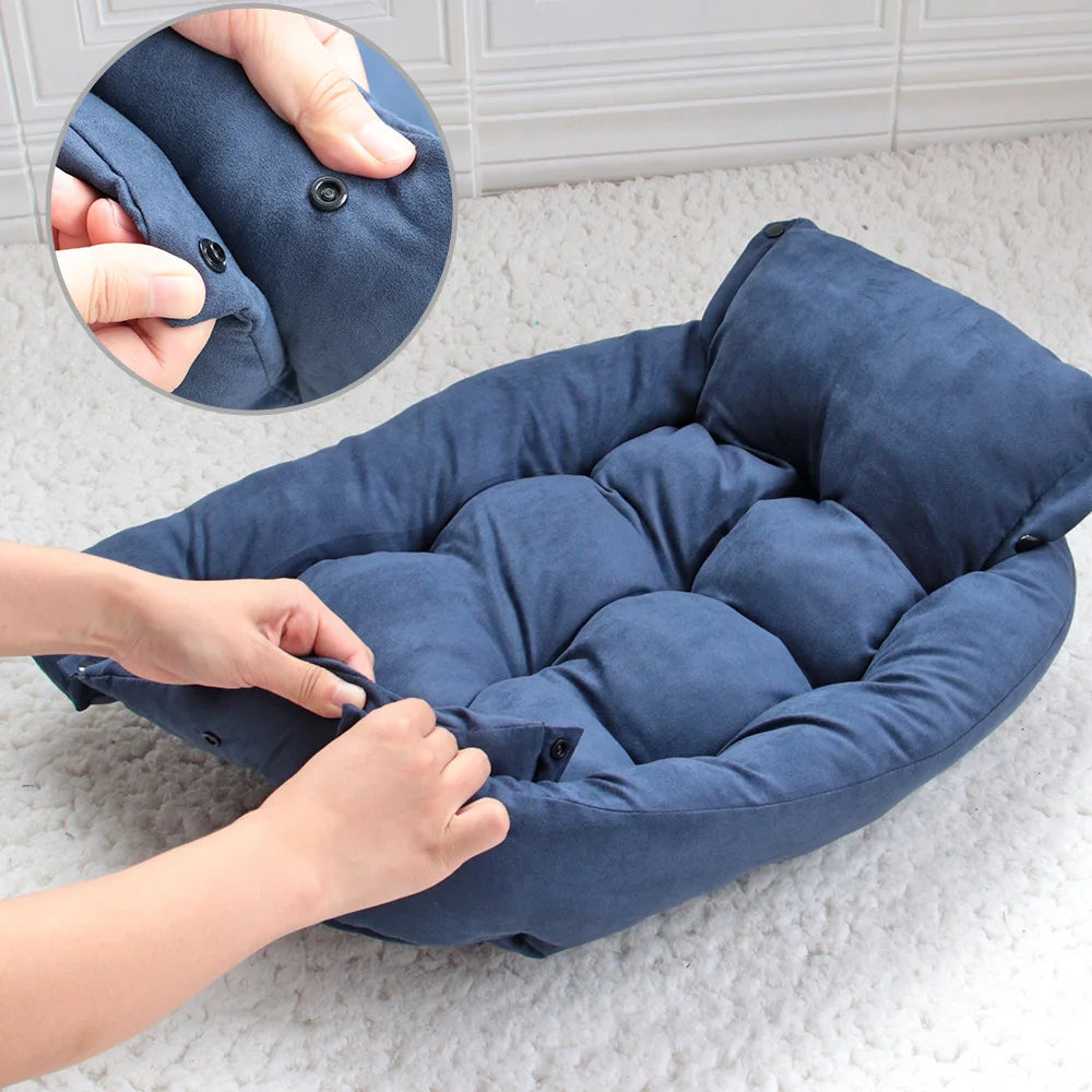 Multifunction 3-in-1 Dog Bed Mat – Soft Winter Sofa Nest for Dogs & Cats