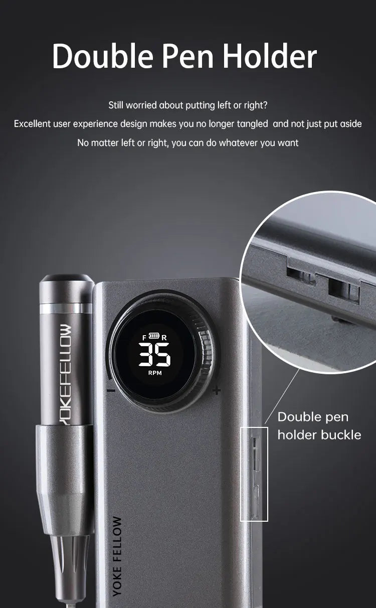 35000RPM Electric Nail Drill – Rechargeable Manicure Gel Polisher