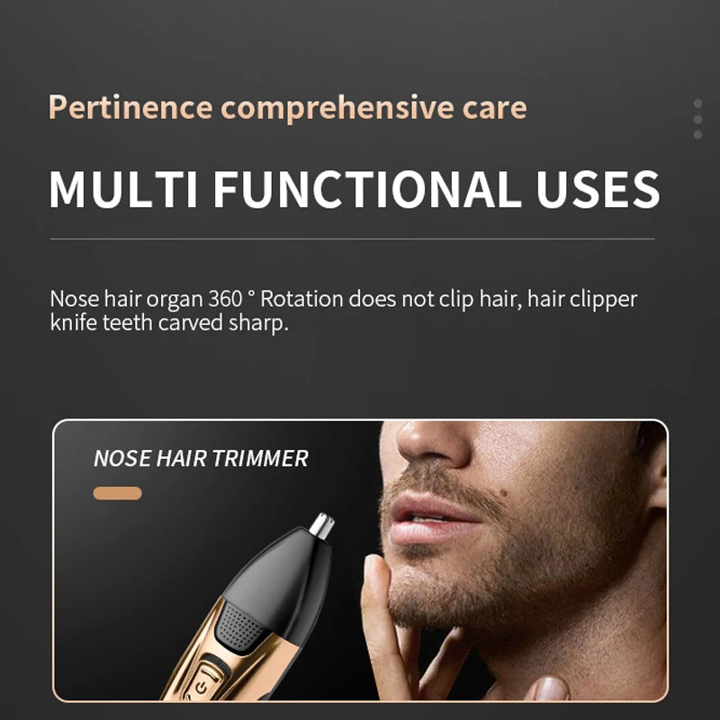 Kemei 3-in-1 Electric Shaver Kit – Beard, Nose & Hair Trimmer