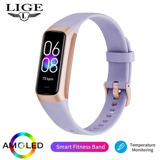 LIGE AMOLED Smart Watch 2023 Waterproof Fitness Tracker