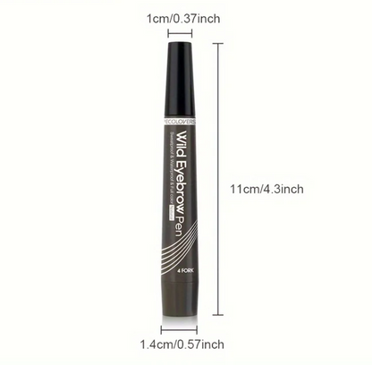 Waterproof 4-Tip Eyebrow Pen for Natural-Looking Defined Brows