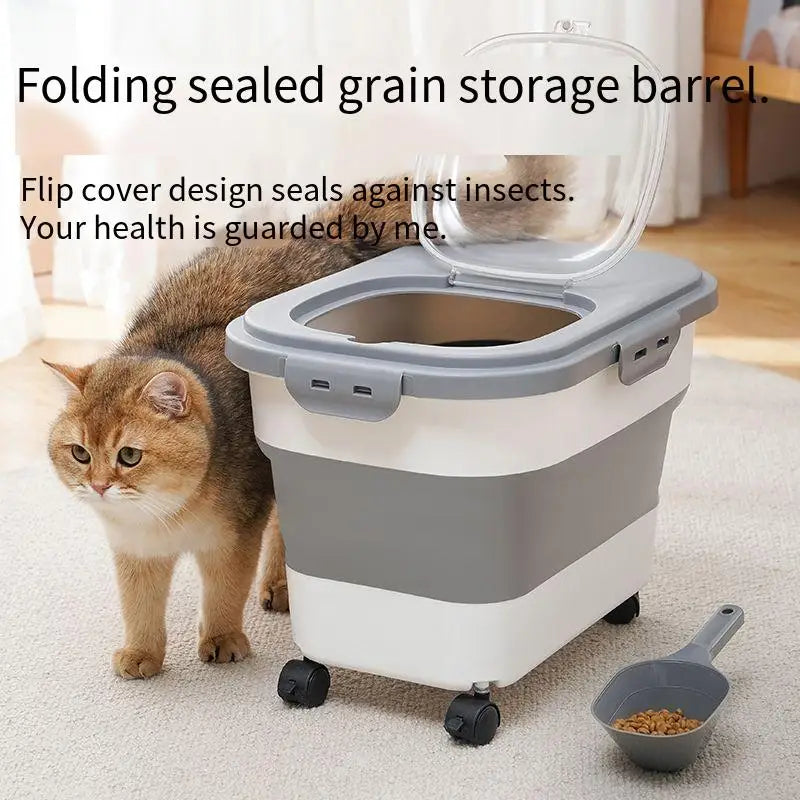 13/33LB Collapsible Cat Dog Food Storage