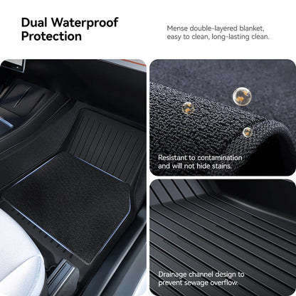 2025 Model Y Floor Mat Set – Waterproof TPE Trunk & Liner Mats