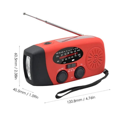 Emergency Hand Crank Radio – Solar, NOAA, Power Bank, FM/AM/WB
