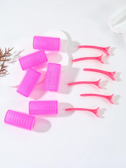 12pcs Self-Adhesive Hair Curlers & Bangs Clips for Styling Wigs