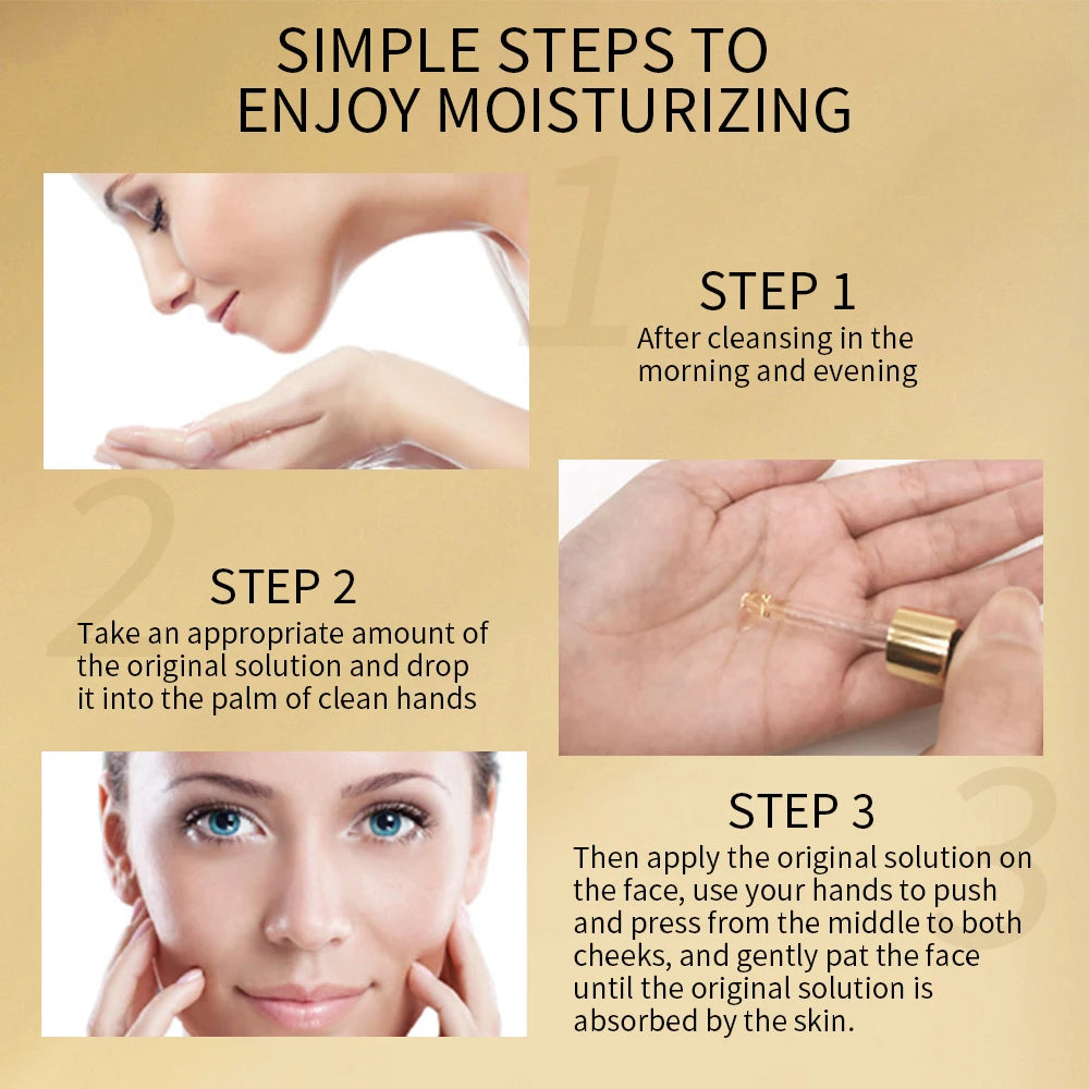 24K Gold Hyaluronic Acid Face Serum – Anti-Aging & Whitening Care