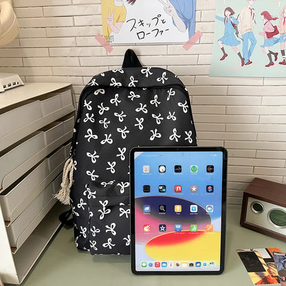 Waterproof Nylon Backpack for Women – Simple Solid Color Travel Bag