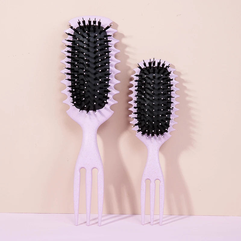 Curly Hair Styling Brush – Nylon Detangling & Volumizing Comb