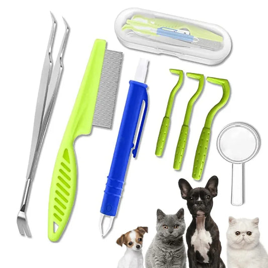 Pet Tick & Flea Removal Kit – Easy Tool Set for Dogs & Cats