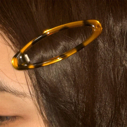 Leopard Print Oval Hair Clips – Y2K Style Vintage Hair Accessories