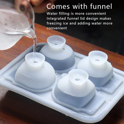 3D Skull Ice Cube Mold Tray with Lid – Silicone Whiskey Molder