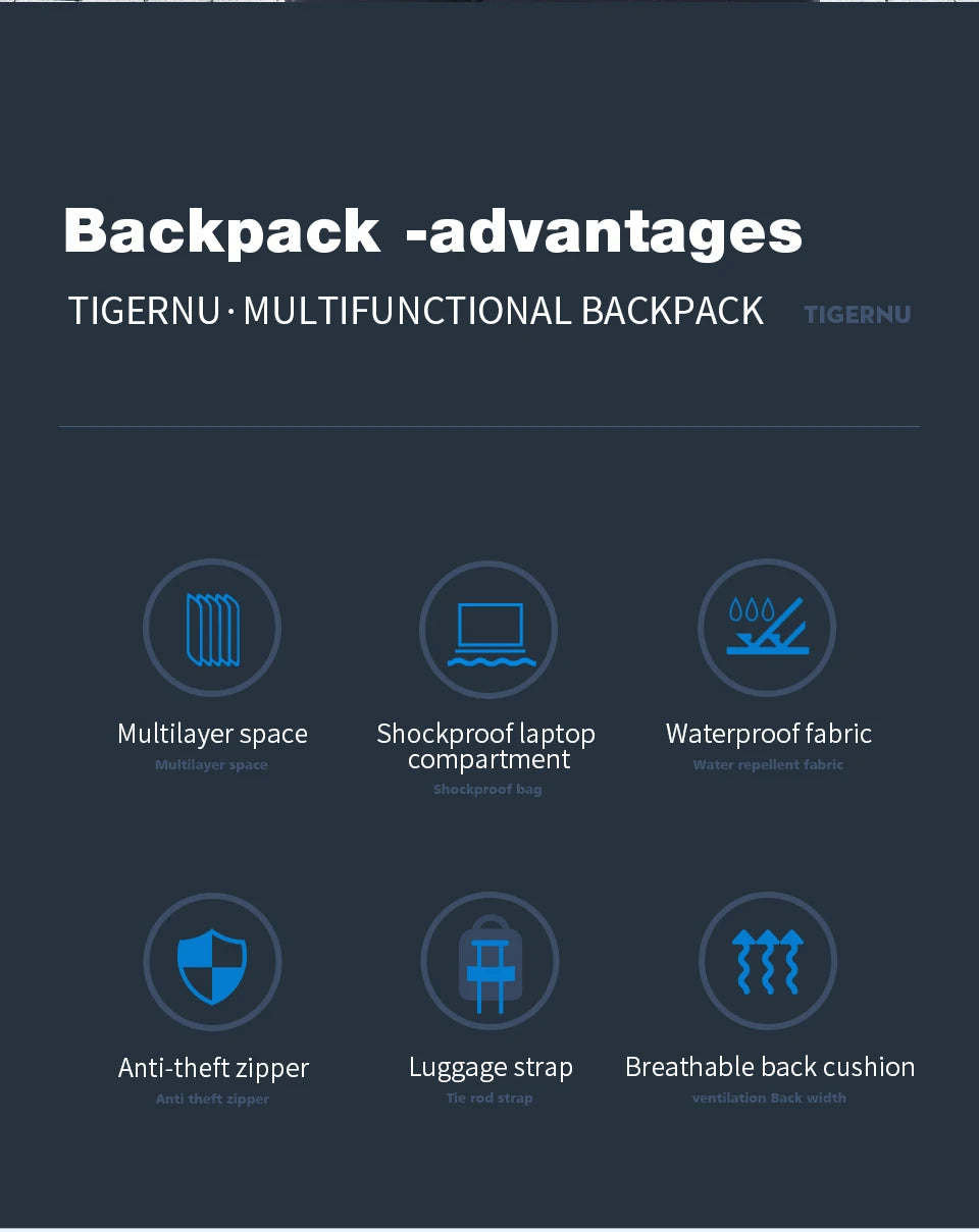 Travel Backpack for Men – Fits 14, 15.6 & 17 Inch Laptops