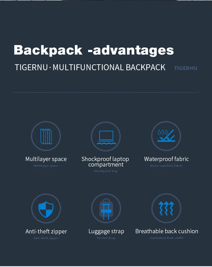 Travel Backpack for Men – Fits 14, 15.6 & 17 Inch Laptops