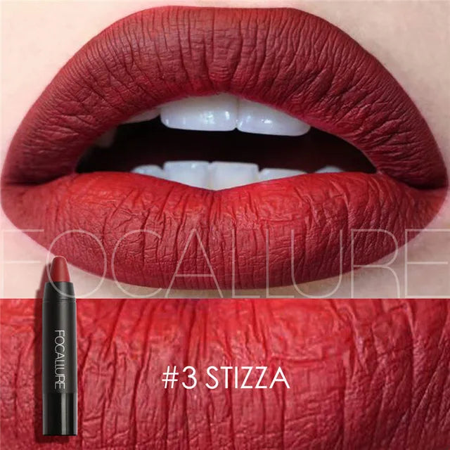 Focallure Waterproof Matte Lipstick – 19 Colors, Soft Texture