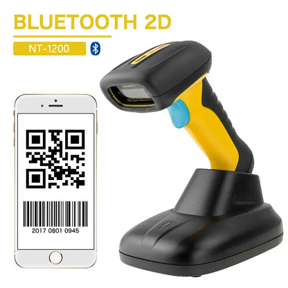 Wireless Handheld Barcode Scanner & Bluetooth 1D/2D QR Reader
