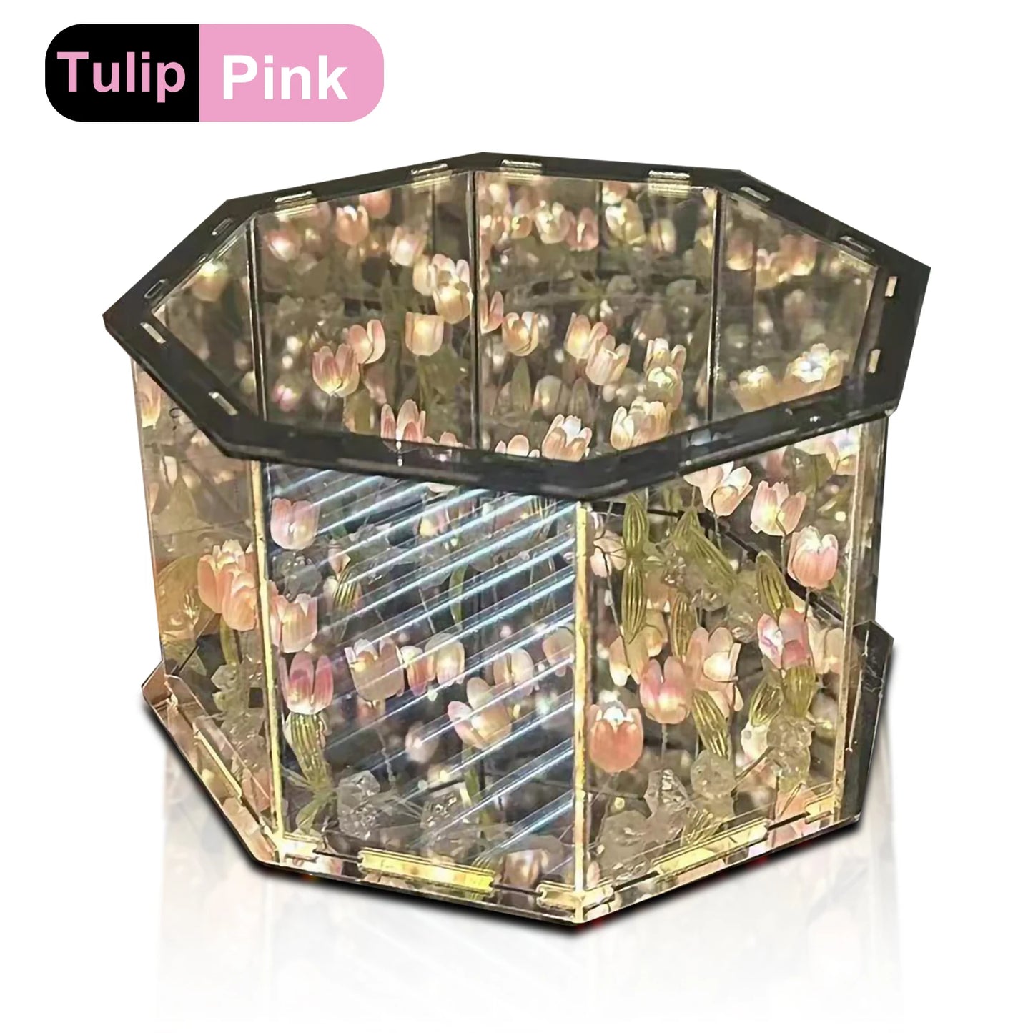 DIY Tulip LED Night Light | Magic Cube Mirror Lamp 2-in-1