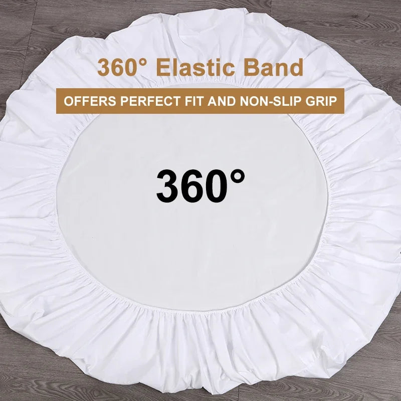 Waterproof Fitted Bed Sheet – Soft, Breathable Mattress Cover