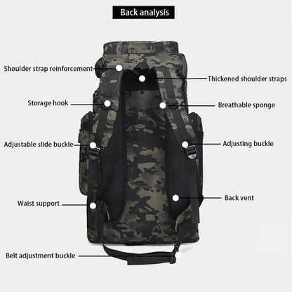 80L Large Capacity Waterproof Camouflage Outdoor Backpack
