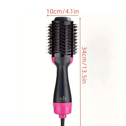 2-in-1 Hair Straightener & Curler Brush – Styling Tool for Women