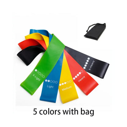 5PCS Resistance Bands Set – Elastic Fitness Bands for Yoga & Workout