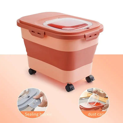 13/33LB Collapsible Cat Dog Food Storage