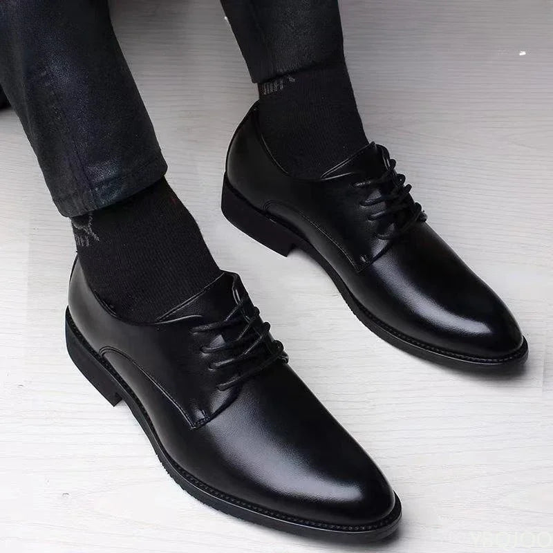 Men’s Height Increasing Shoes – Casual Business Flats 2025