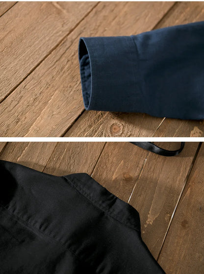 Men’s Classic Linen Cotton Shirt – Long Sleeve Casual Button-Up