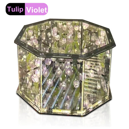 DIY Tulip LED Night Light | Magic Cube Mirror Lamp 2-in-1