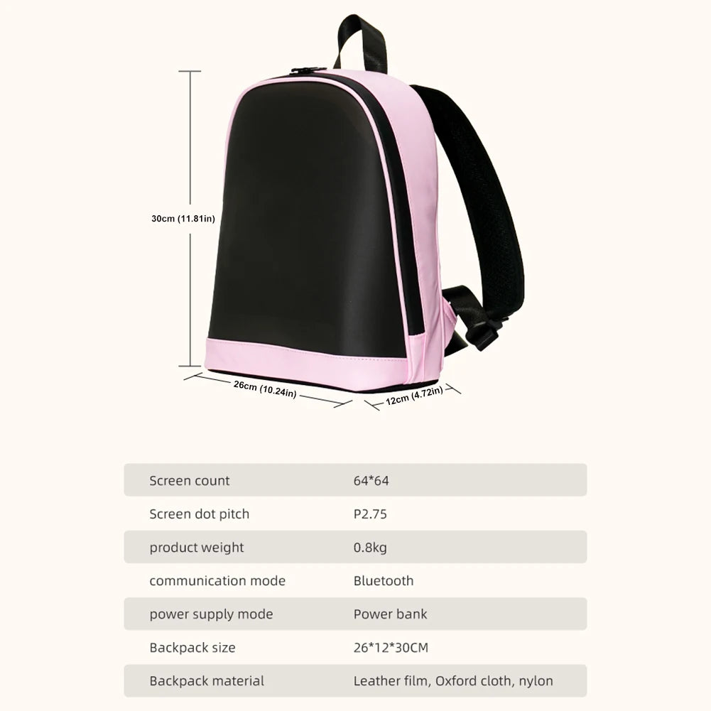 LED Motorcycle Backpack with APP Control