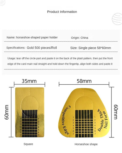 French Nail Form Tips – Acrylic UV Gel Extension Guide Stickers