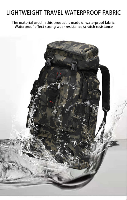 80L Large Capacity Waterproof Camouflage Outdoor Backpack
