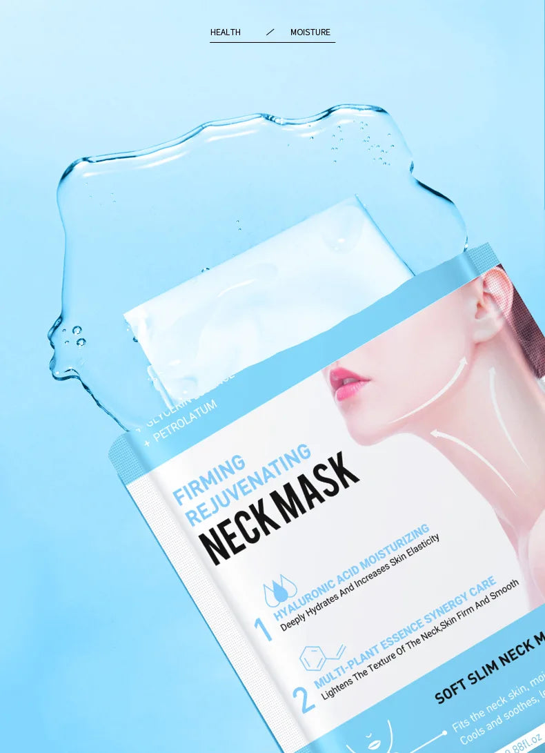 SADOER Hyaluronic Acid Neck Mask – Collagen Firming Care, 10pcs