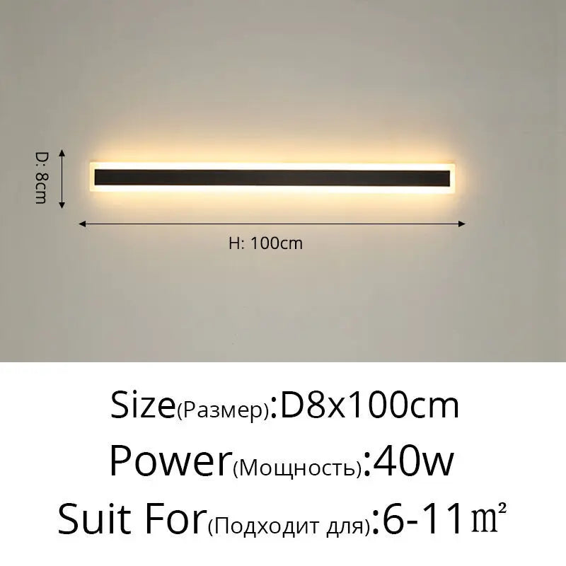 Outdoor Waterproof LED Wall Lights with Remote – Modern Dimmable