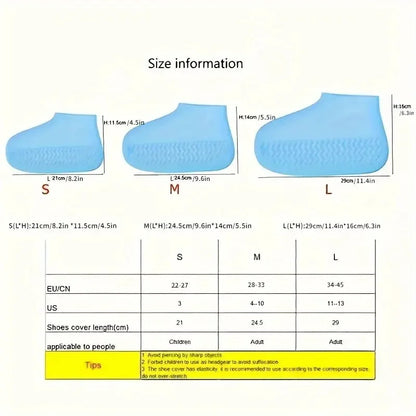 Reusable Waterproof Shoe Covers – Non-Slip Silicone Rain Overshoes