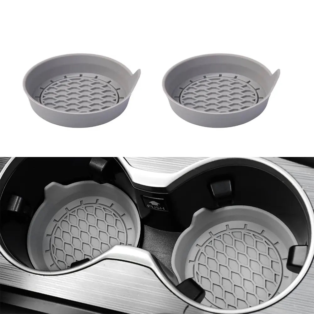 2/4pcs Silicone Car Cup Holder Coasters – Non-Slip & Universal Fit