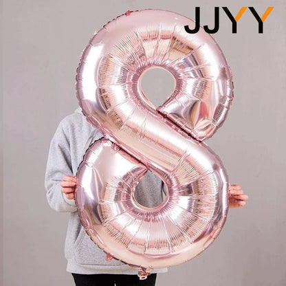 32" Foil Number Balloons 0–9 – Birthday & Party Decorations