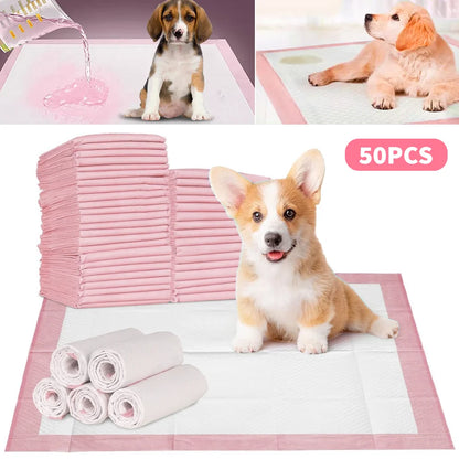 50pcs Disposable Pet Pee Pads – Puppy Training Diapers 60x90cm